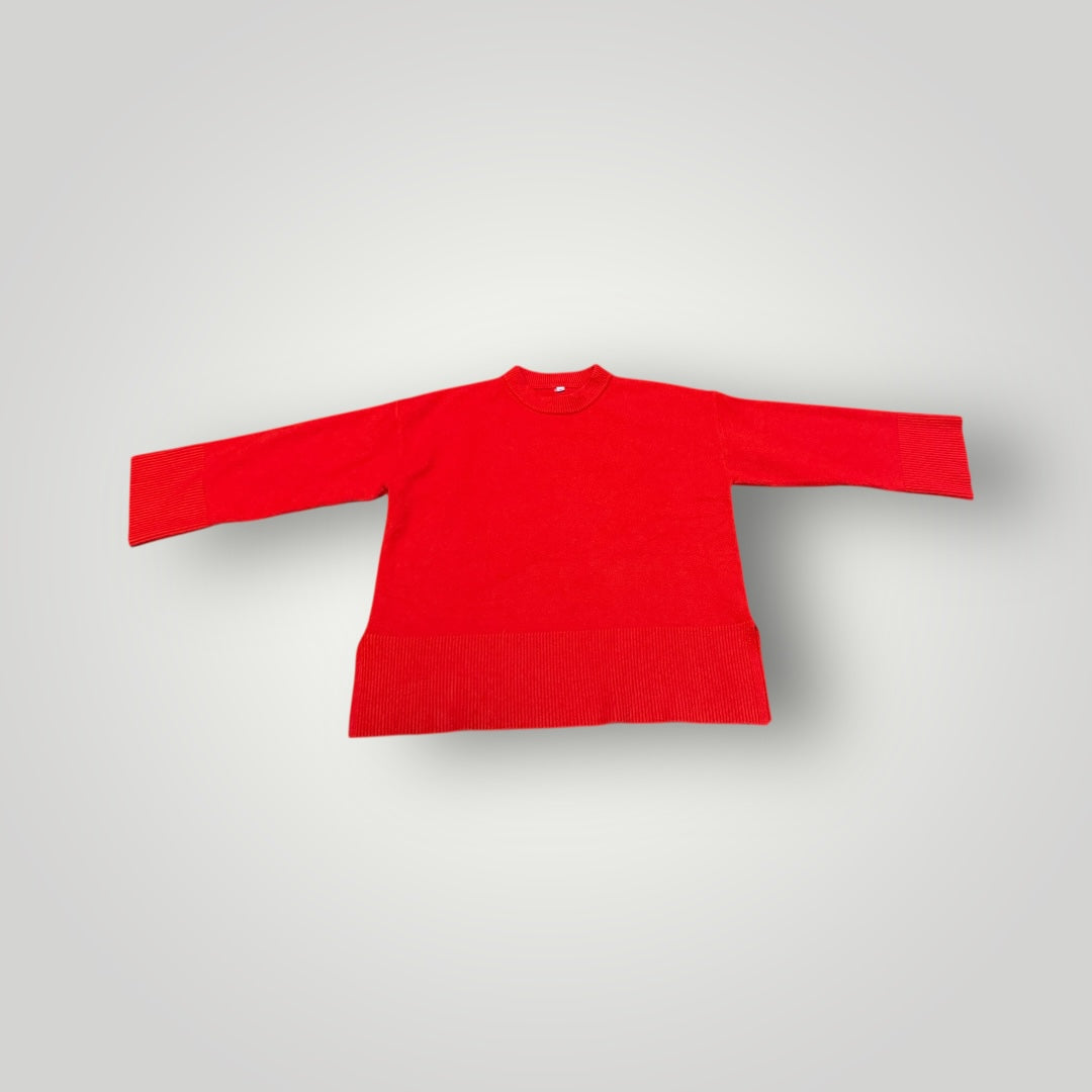 Classic Ribbed Red Sweater Size Medium